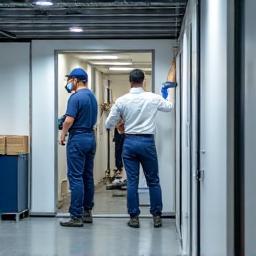 Équipe procédant à une installation rapide